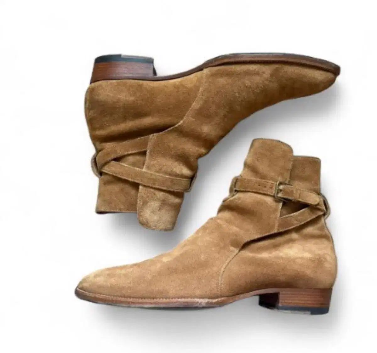 SAINT LAURENT | 생로랑 [41.5] Saint Laurent Wyatt Harness Boots on